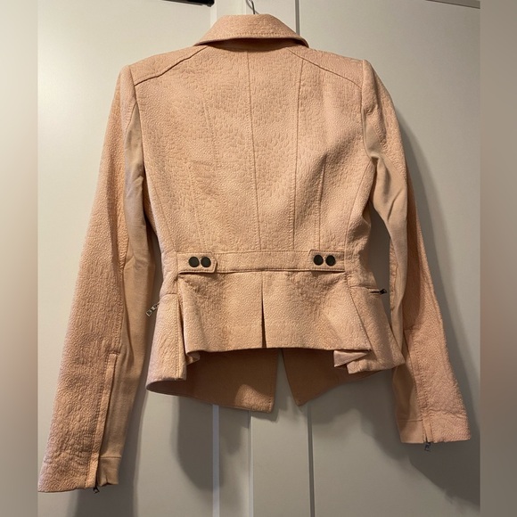 BCBGMaxAzria pink zippered, tailored blazer jacket - Picture 10 of 17